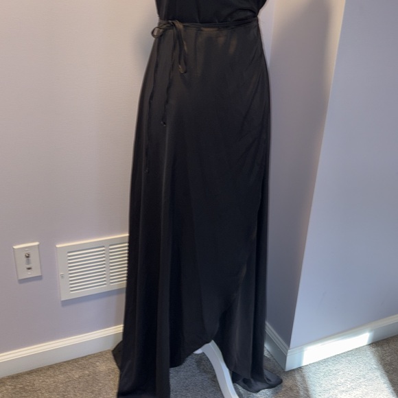 Baltic Born Krystal Satin Wrap Gown - Picture 3 of 8